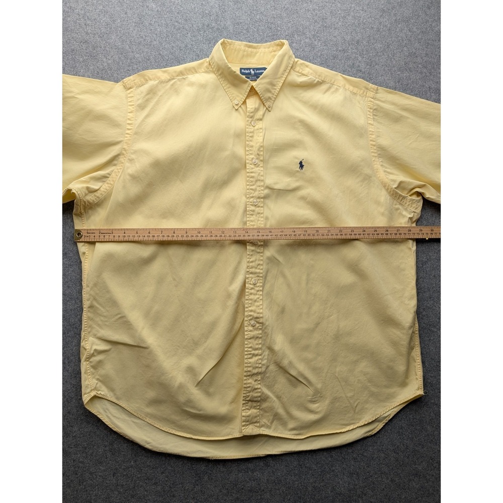 Ralph Lauren Blake Men's Shirt XXL Yellow Button-up Long Sleeve - Picture 6 of 9